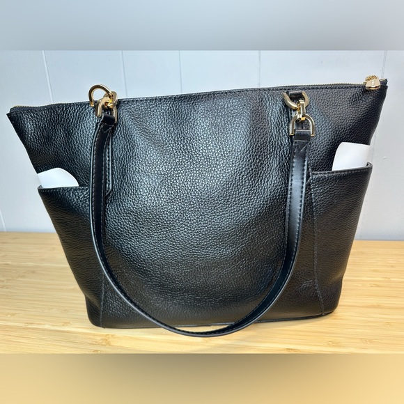 MICHAEL Michael Kors Black and White Leather Tote - Picture 5 of 12